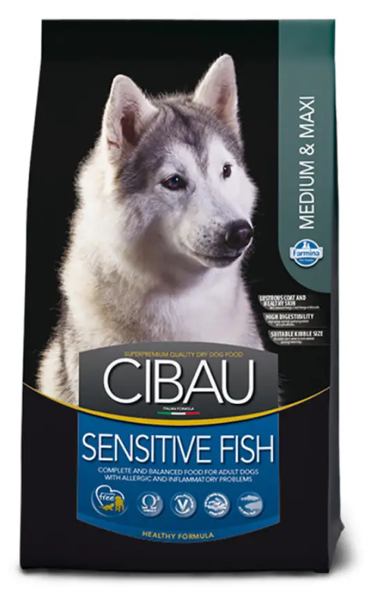 Farmina Cibau Sensitive корм для середніх та великих собак з чутливим травленням 2,5кг (риба)1